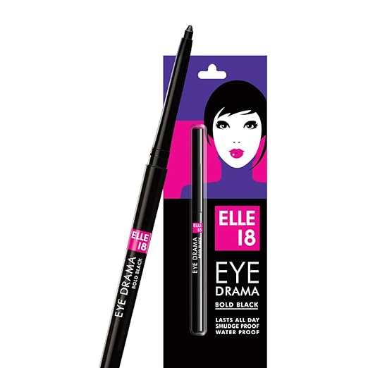 Elle 18 Eye Drama Bold Black Pencil Kajal - 0.35 gms