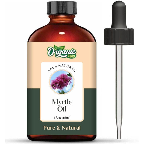 Organic Zing Myrtle (Myrtus) Oil | Essential Oil for Aroma, Diffusers, Skincare & Hair Care - 118 Ml