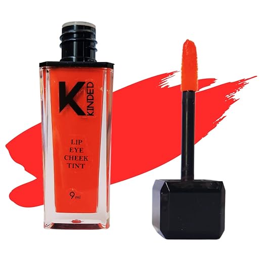 Kinded Lip Eye And Cheek Tint Colour 08 Sangria Orange Women Girls - 9 ml