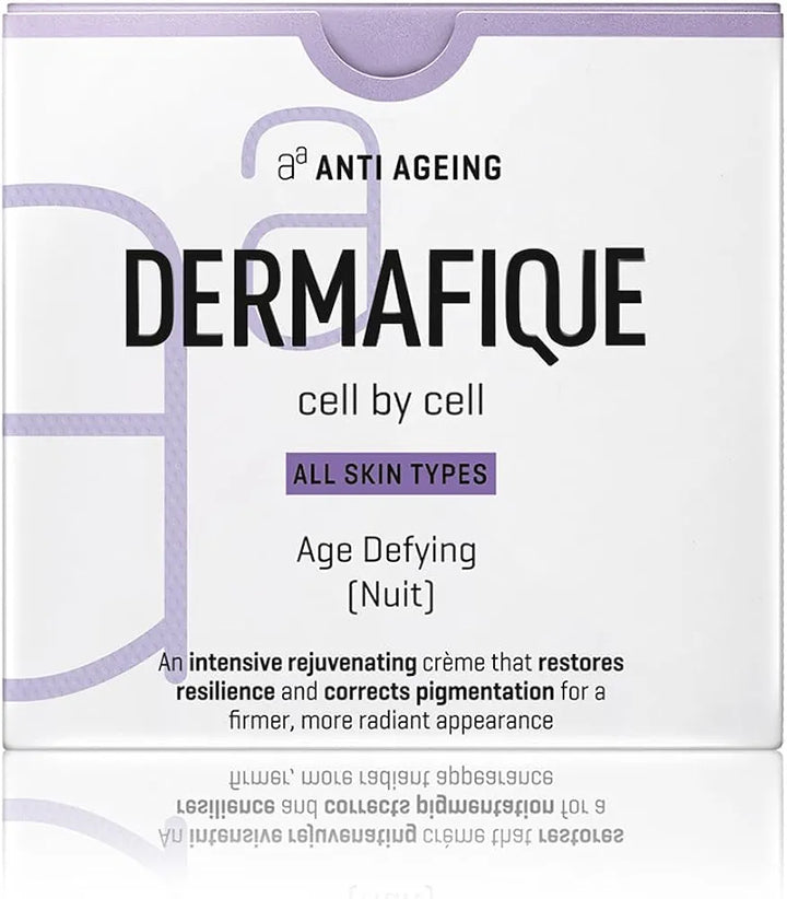 Dermafique Age Defying Nuit Cream – 50g, Boosts Cell Regeneration and Collagen Production with Vitamin E and Glycerine, Night Cream for Women Anti Ageing, Reduced Wrinkles in 4 Weeks*, Even Skin Tone in 2 Weeks* | Dermatologist Tested