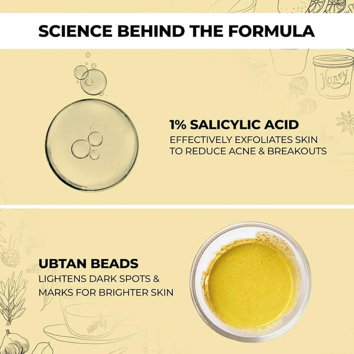 TYC - TRUST YOUR CHOICE Ubtan Bodywash For Cleansing And Skin Brightening With 1% Salicylic Acid And Ubtan Beads, Vegan - 250 Ml 