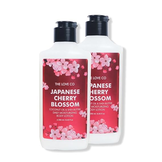 The Love Co. Japanese Cherry Blossom  Body Lotion - 250 ml (Pack of 2)