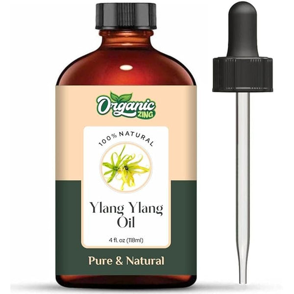 Organic Zing Ylang Ylang (Cananga Odorata) Oil | Essential Oil for Aroma, Diffusers, Haircare & Skincare- - 118 Ml