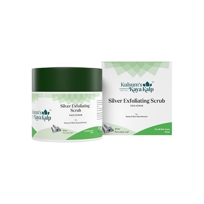 Kulsum's Kaya Kalp Herbals Silver Exfoliating Scrub - 40 gms