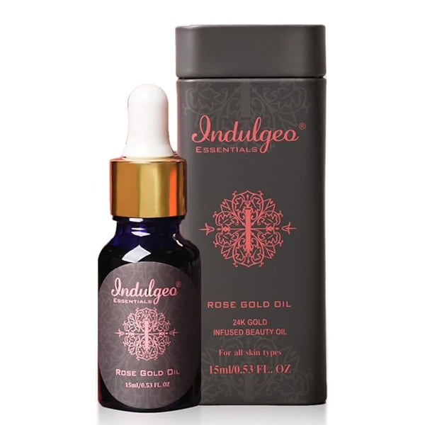 Indulgeo Essentials 24K Rose Gold Beauty Oil for Uneven Skin Tone - 15 ml