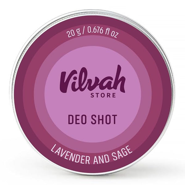 Vilvah Store Deo Shot Lavender And Sage for Unisex - 20 gms