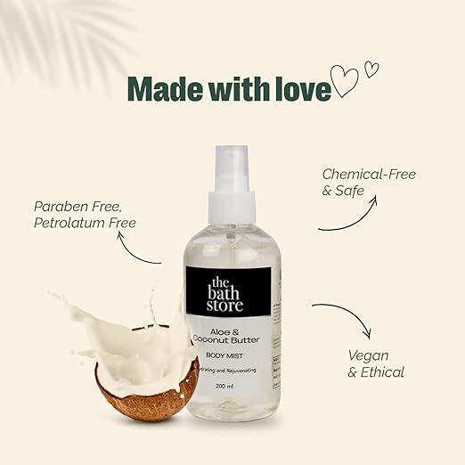 The Bath Store Aloe Coconut Body Mist for Women - 200 ml