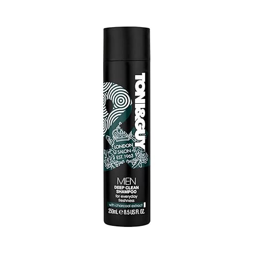 Toni&Guy Men Deep Clean Shampoo with Activated Charcoal Extract - 250 ml