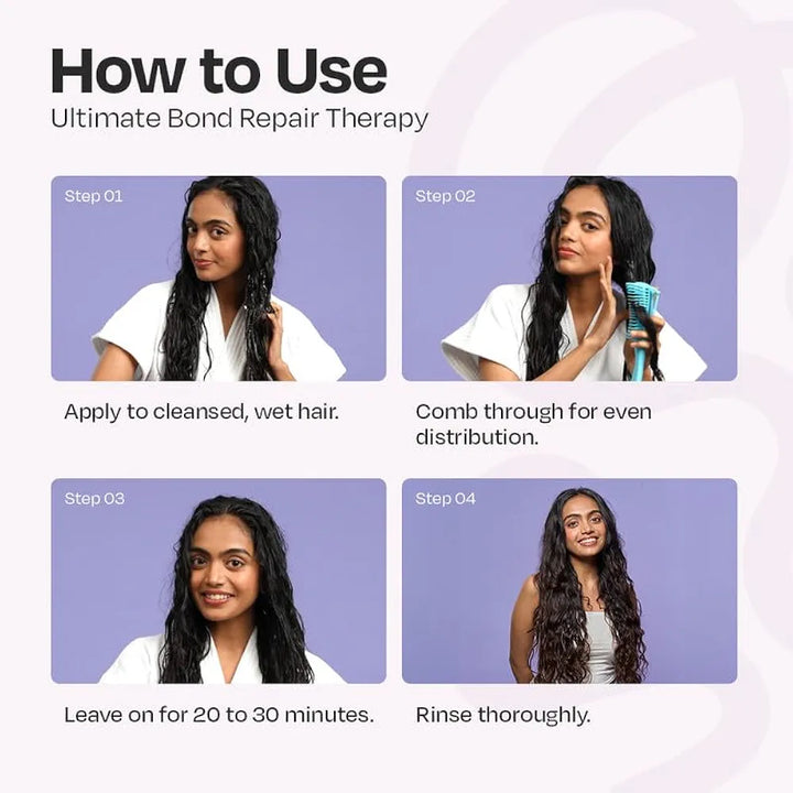 MANETAIN Ultimate Bond Repair Therapy - 200gm | Deep Conditioning Treatment with FiberHance™ & Plant-Based Keratin for All Hair Types | Hydrates, Strengthens, & Restores Damaged Hair | Sulphate & Paraben Free