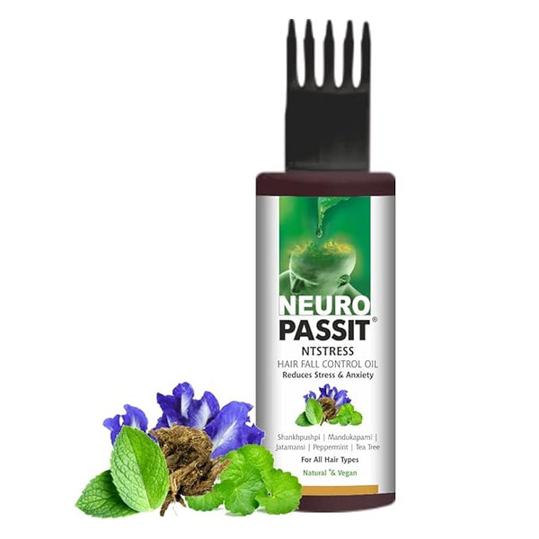 Passion Indulge Natural Neuropassit Ntstress Hair Fall Control & Cooling Oil - 100 ml