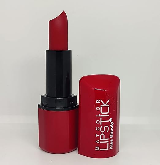 Kiss Beauty Mike Hot and Soft Matte Lipstick Intense Color Hot Red - 4 gms