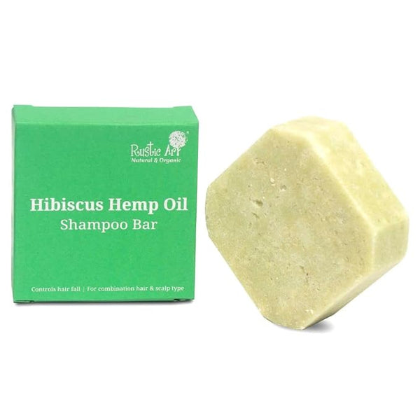 Rustic Art Hibiscus HempOil Shampoo Bar - 75 gms