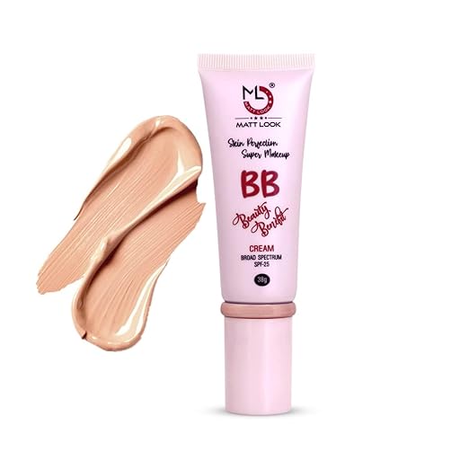 Mattlook Skin Perfection BB Super Makeup Cream SPF 25 Oil Almond Beige - 38 gms