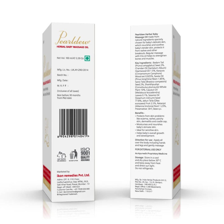 Pearldew Herbal Baby Massage Oil - 100 Ml