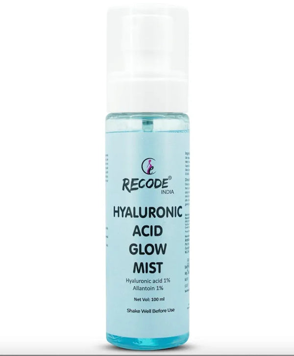 Recode Hyaluronic Acid Glow Mist 100ml | Intense Moisturization | Luminious Glow | Goodness Extracts of Papaya, Witch Hazel, Cucumber & Aloe Vera