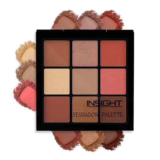 Insight Cosmetics 9 Color Eyeshadow Pallate Colour ES115 Brown - 15 gms