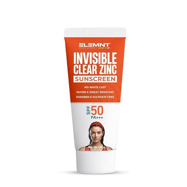 Elemnt Invisible Clear Zinc Sports Sunscreen SPF 50 - 50 gms