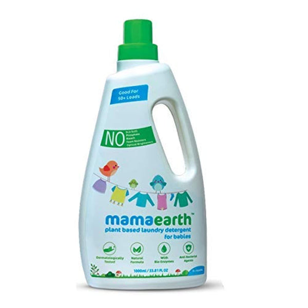 Mamaearth's Plant Based Baby Laundry Liquid Detergent, with Bio-Enzymes and Neem Extracts, 1L