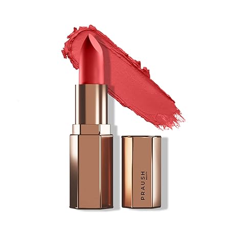 Praush Beauty Plush Matte Lipstick - Kiss Me Red - 4 gms