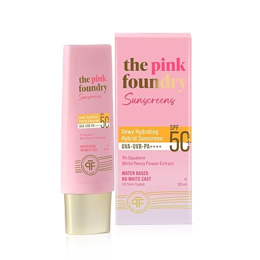 The Pink Foundry Dewy Hydrating Hybrid Sunscreen SPF 50+ UVA UVB PA++++ - 50 ml