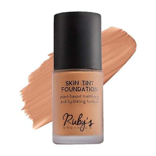 Ruby's Organics Liquid Foundation for Face Makeup Shade M02.2 - 30 ml