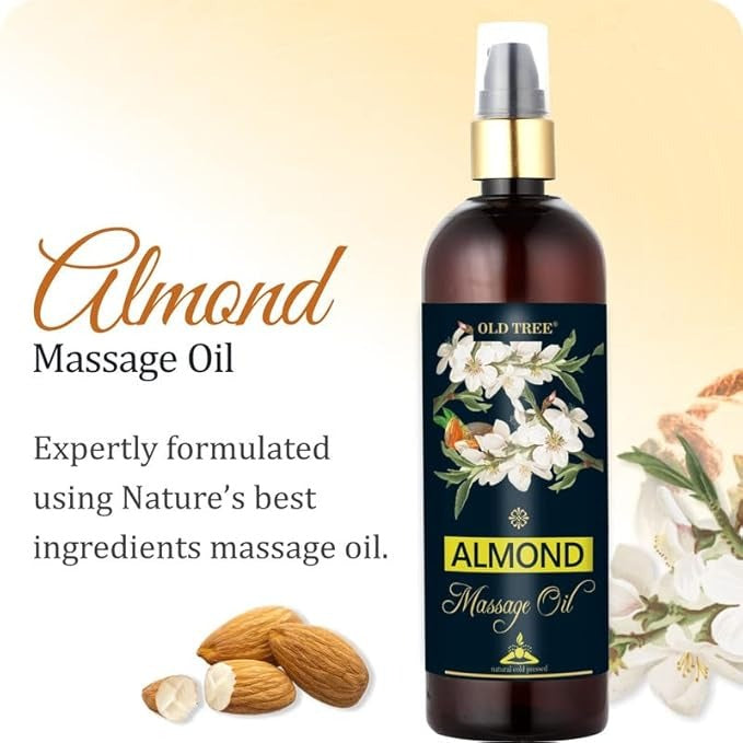 Old Tree Almond Massage Oil for Body Pain Relief - 250 ml