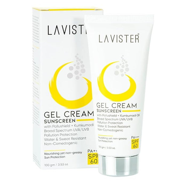 Lavister Gel Sunscreen UV SPF 60, PA+++ With Kumkumadi Oil & Vitamin E