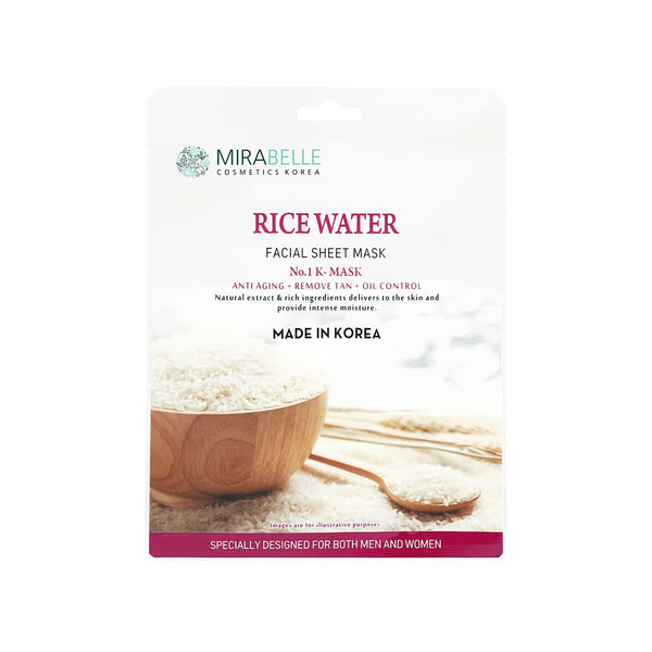 Mirabelle Rice Water Korean Face Sheet Mask - 50 gms