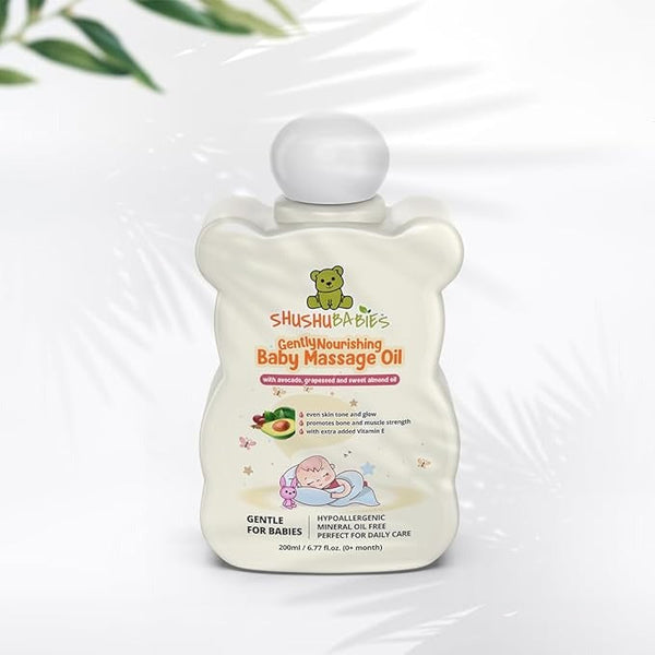 ShuShu Babies Gently Nourishing Baby Massage Oil - 200 ml