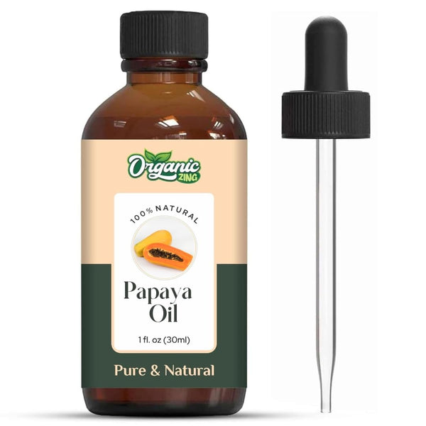 Organic Zing Papaya (Carica Papaya) Oil | Carrier Oil for Massage, Skincare & Hair Care - 30 Ml
