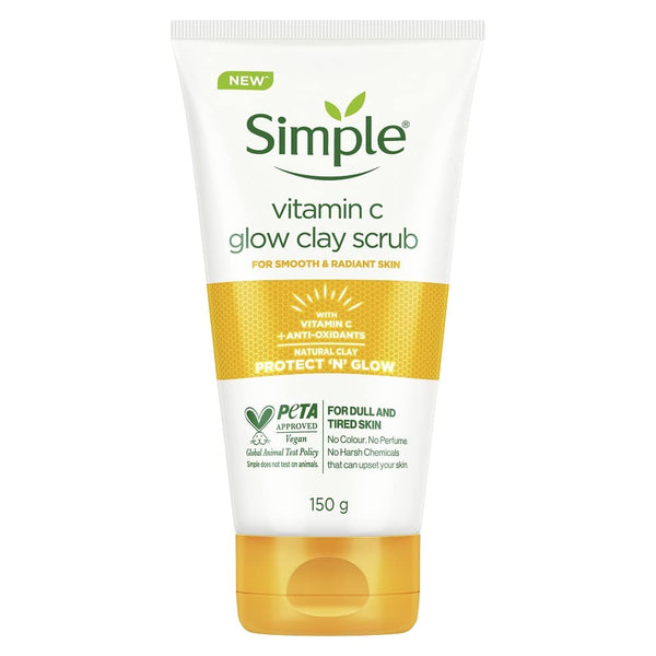 Simple Protect N Glow Vitamin C Glow Clay Scrub - 150 ml