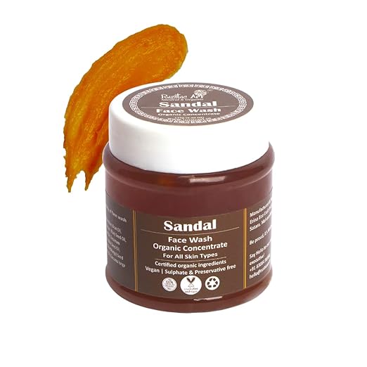 Rustic Art Organic Sandal Face Wash Concentrate with Turmeric - 125 gms