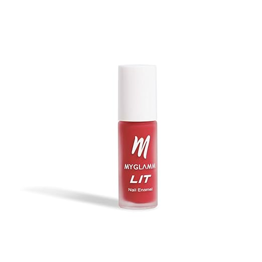 MyGlamm LIT Matte Nail Enamel Adulting (Red)- 7 ml