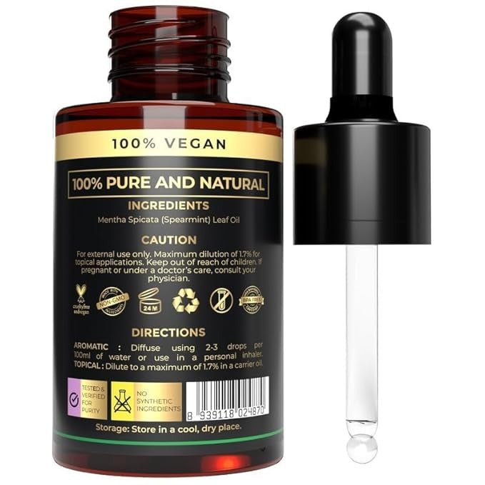 The Organic Forest Organic Spearmint Oil for Skin and Body Massage - 30 ml