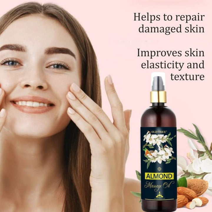 Old Tree Almond Massage Oil for Body Pain Relief - 250 ml