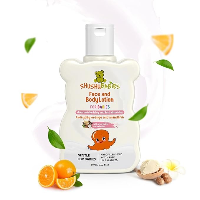 ShuShu Babies Refreshing Orange & Mandarin Baby Face and Body Lotion - 60 ml