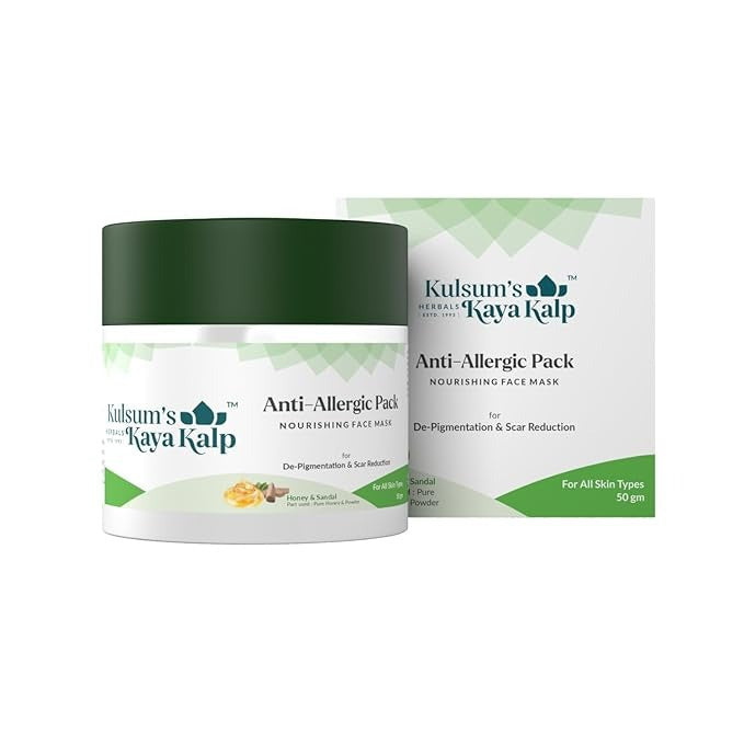 Kulsum's Kaya Kalp Herbals Anti Allergic Pack For De-Pigmentation & Scar Reduction - 50 gms