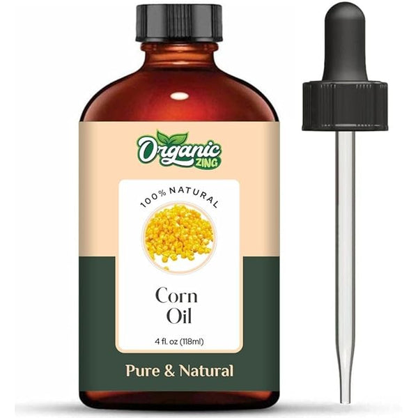 Organic Zing Corn (Zea Mays) Oil | Carrier Oil for Skincare, Hair Care & Massage - 118 Ml