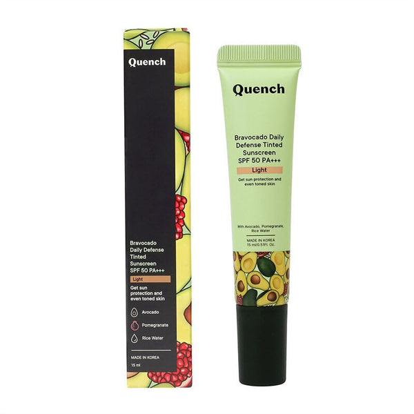 Quench Daily Defense Tinted Sunscreen SPF 50 PA+++(Light) - 15 ml