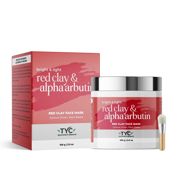 TYC - TRUST YOUR CHOICE Tyc Face Clay Mask Smooth Moisturized And Bright Purifying Even Skin Tone For Men And Women Red Face Mask