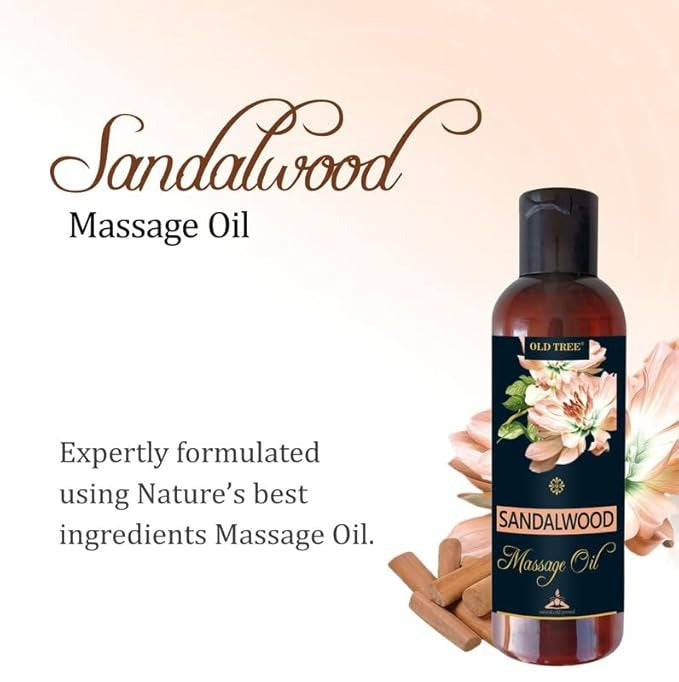 Old Tree Sandalwood Massage Oil for Body Muscle Relaxation - 100 ml
