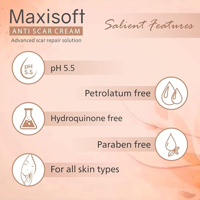 Maxisoft Anti Scar Cream | pH Balanced - 25 Gms