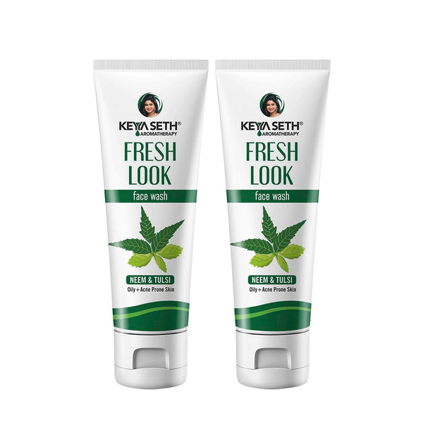 Keya seth Fresh Look Neem & Tulsi Face Wash - 100 ml(Pack of 2)