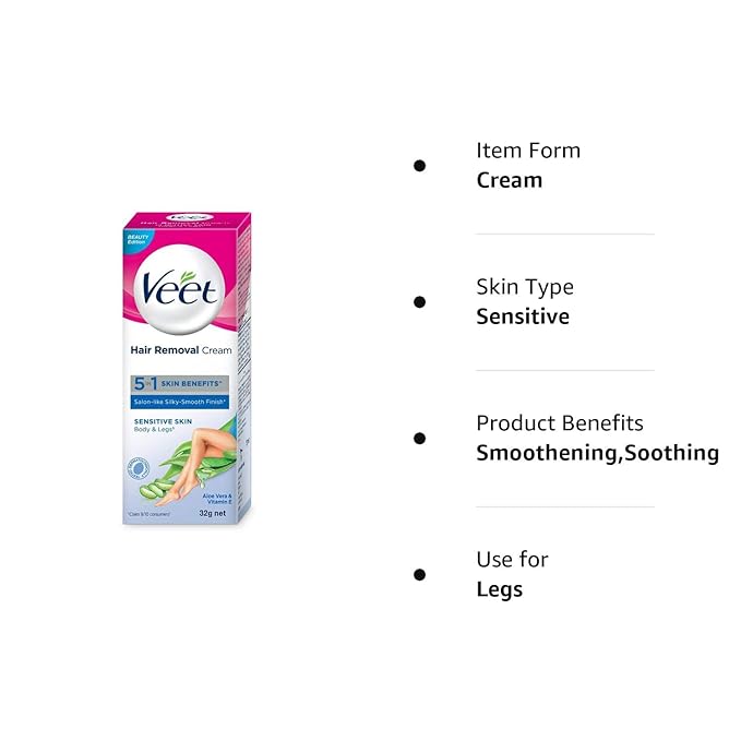 Veet Hair Removal Cream for Sensitive Skin - For Women - 32 gms
