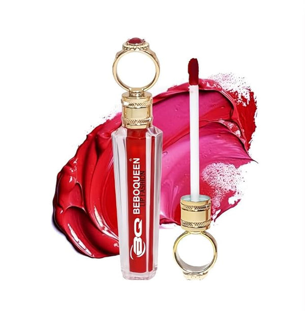 Bebo Queen  Long Lasting Matte Ring Shape Lipstick Floracent Red - 50 gms
