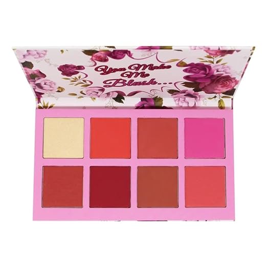Fashion Colour Roseate Platinum 8 Colour Professional Blusher Multicolor - 18 gms