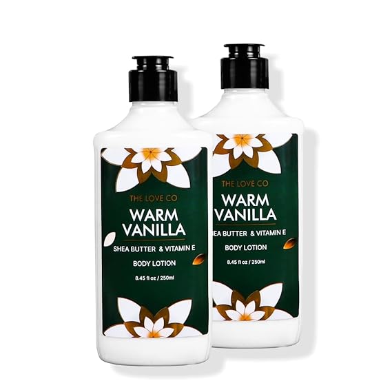 The Love Co. Warm Vanilla Body Lotion - 250 ml (Pack of 2)