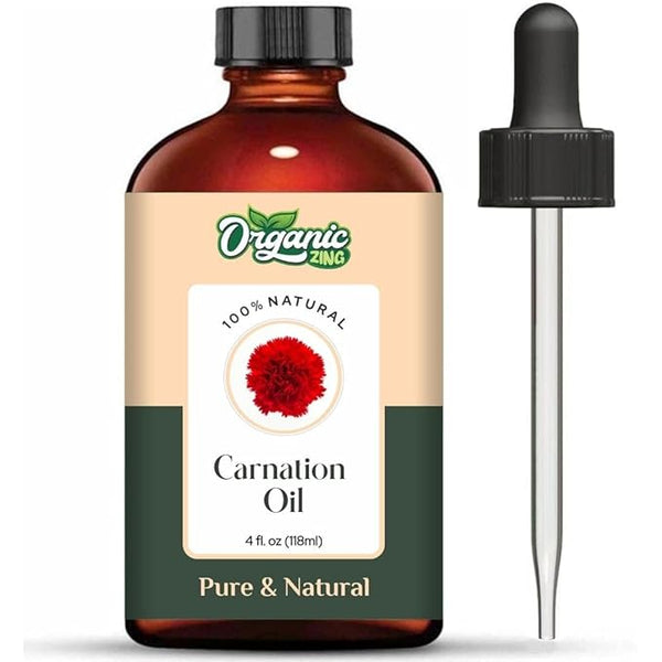 Organic Zing Carnation (Dianthus Caryophyllus) Oil | Essential Oil for Skincare, Aroma & Diffuser - 118 Ml