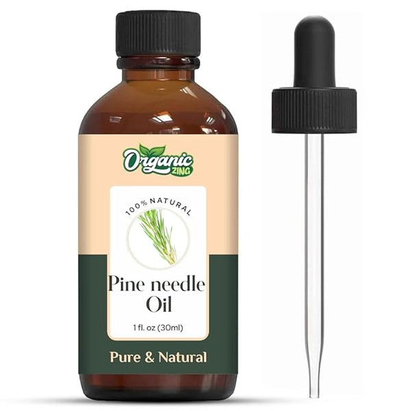 Organic Zing Pine Needle Essential Oil for Skin, Face, Hair Care, Aromatherapy & Massage - 30 Ml