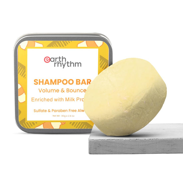 Earth Rhythm Milk Protein Shampoo Bar(Tin Packing) - 80 gms